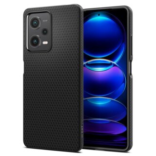 Spigen Liquid Air Xiaomi Redmi Note 12 Pro 5G / Poco X5 Pro 5G szilikon hátlap tok - fekete